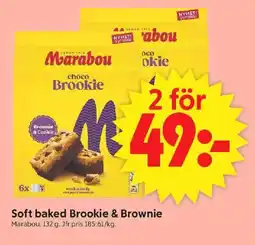 ICA Supermarket MARABOU Soft baked brookie & brownie erbjuda