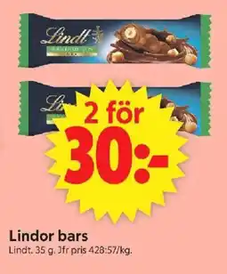 ICA Supermarket LINDT Lindor bars erbjuda