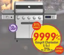 EKO Gasgrill charleston s 5+1 erbjuda