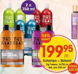 EKO TIGI Schampo + balsam erbjuda