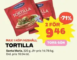 Coop Forum SANTA MARIA Tortilla erbjuda