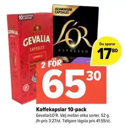 Coop Extra Kaffekapslar 10-pack erbjuda