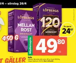 Coop Extra Kaffe, Medlemspris erbjuda