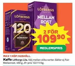 Coop Forum LÖFBERGS LILA Kaffe erbjuda