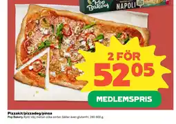 Coop Forum POP BAKERY Pizzakit/pizzadeg/pinsa erbjuda