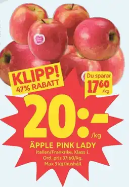 Ica Hajen Lagpris PINK LADY Äpple erbjuda