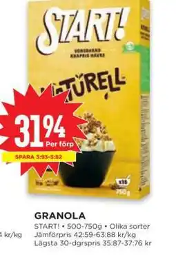 Willys Start granola erbjuda