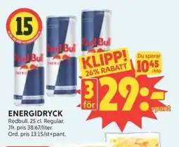 Ica Hajen Lagpris RED BULL Energidryck erbjuda