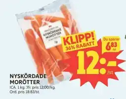 Ica Hajen Lagpris ICA Nyskördade morötter erbjuda