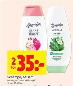 ICA Supermarket SCHAMPO, BALSAM erbjuda