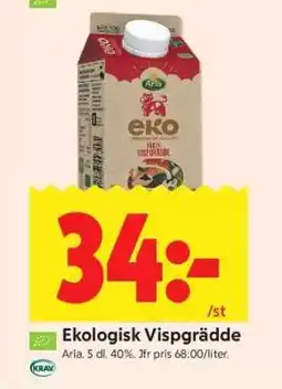 ICA Supermarket Ekologisk Vispgrädde erbjuda