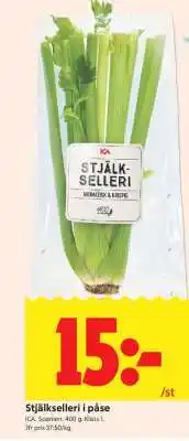 ICA Supermarket Stjälkselleri i påse erbjuda
