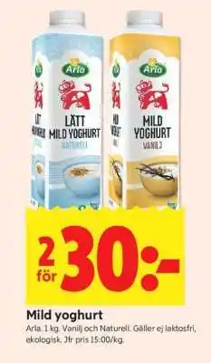 ICA Supermarket MILD YOGHURT erbjuda