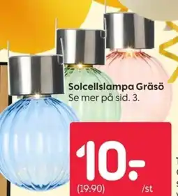 Rusta Solcellslampa Gräsö erbjuda