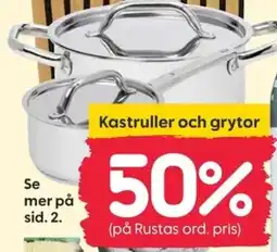 Rusta Kastruller och grytor erbjuda