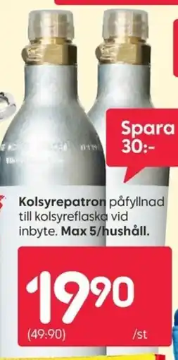 Rusta Kolsyrepatron erbjuda