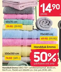 Rusta Handduk Emma erbjuda