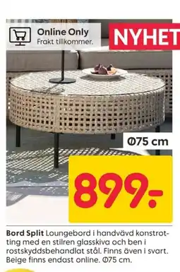 Rusta Bord Split erbjuda