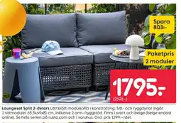 Rusta Loungeset Split 2-delars erbjuda