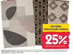 Rusta Mönstrade mattor erbjuda