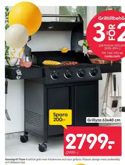 Rusta Gasolgrill Titan erbjuda