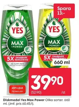 Rusta Diskmedel Yes Max Power erbjuda