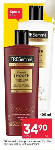 Rusta TRESemmé schampo och balsam erbjuda