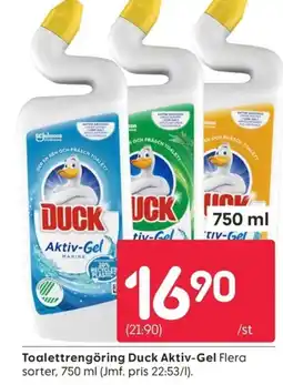 Rusta Toalettrengöring Duck Aktiv-Gel erbjuda