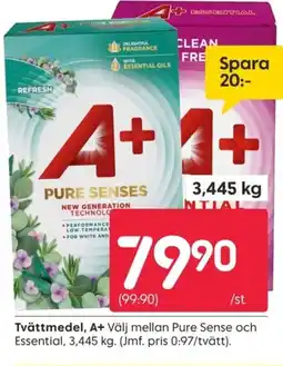 Rusta Tvättmedel, A+ erbjuda