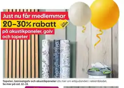 Rusta Tapeter, laminatgolv och akustikpaneler erbjuda