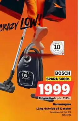 Power BOSCH Dammsugare BGB7X420 erbjuda