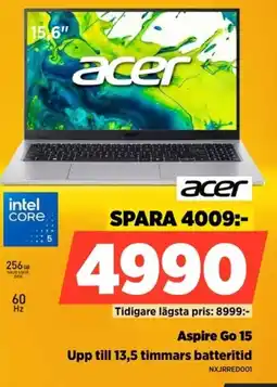 Power Acer Aspire Go 15 NXJRREDO01 erbjuda