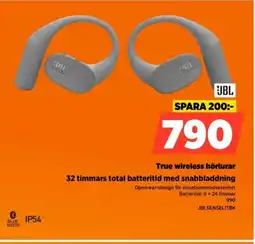 Power JBL True wireless hörlurar JBLSENSELITBK erbjuda