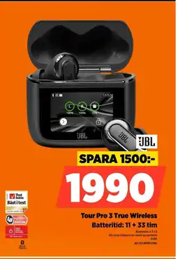 Power JBL Tour Pro 3 True Wireless JBLTOURPRO3BK erbjuda