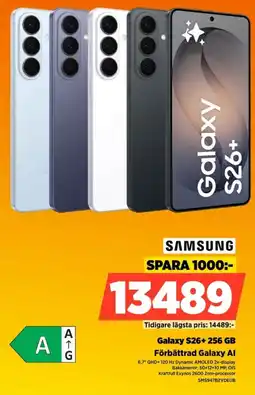 Power SAMSUNG Galaxy S26+ 256 GB SMS947BZVDEUB erbjuda