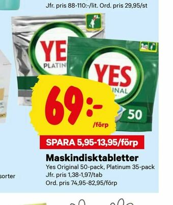 City Gross Maskindisktabletter erbjuda