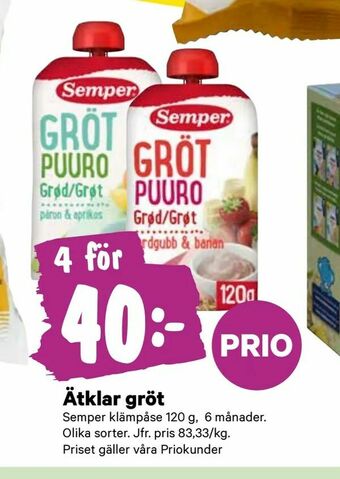 City Gross Ätklar gröt erbjuda