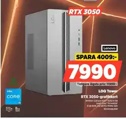 Power Lenovo LOQ Tower RTX 3050-grafikkort 90X000BJMW erbjuda