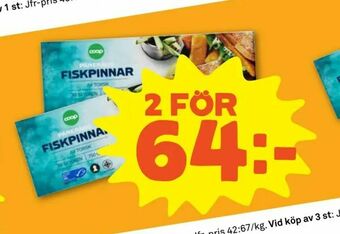 Stora Coop Fiskpinnar 30-pack erbjuda