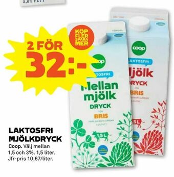 Stora Coop Laktosfri mjölkdryck erbjuda