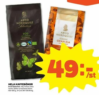 Stora Coop Hela kaffebönor erbjuda