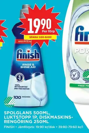 Willys Spolglans 500ml, luktstopp 1p, diskmaskins- rengöring 250ml erbjuda