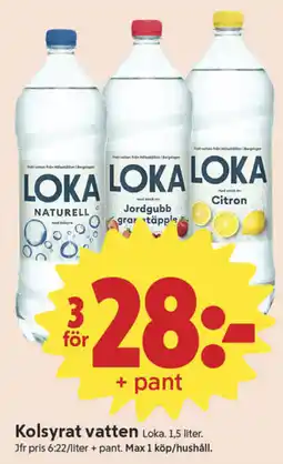 ICA Nära Loka Kolsyrat vatten erbjuda