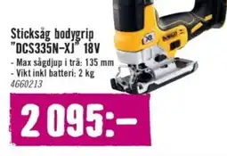Hornbach Sticksåg bodygrip "DCS335N-XJ" 18V erbjuda