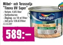 Hornbach Nordsjö Möbel- och Terassolja "Tinova UV Super" erbjuda