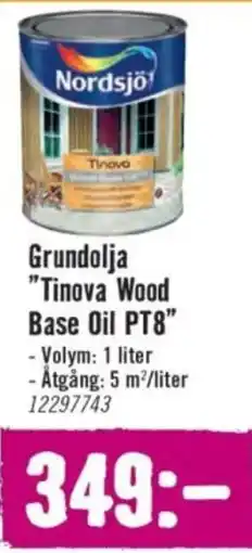 Hornbach Nordsjö Grundolja "Tinova Wood Base Oil PT8" erbjuda