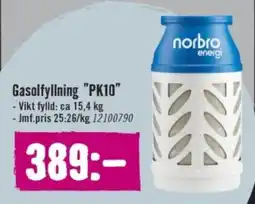 Hornbach Gasolfyllning "PK10" erbjuda