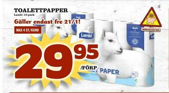 Matdax TOALETTPAPPER erbjuda