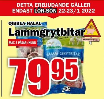 Matdax Lammgrytbitar erbjuda