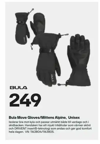 XXL Bula Move Gloves/Mittens Alpine, Unisex erbjuda
